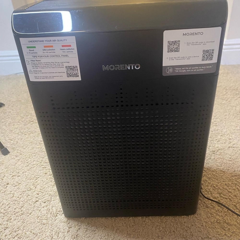 Morento Air Purifier HEPA – Large Unit – Strong Airflow – Works Perfect 🔥 - Picture 3 of 10
